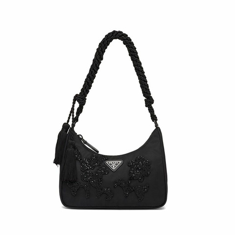PRADA 復刻版石花 1BC204 V4FO 2DJL 黑色