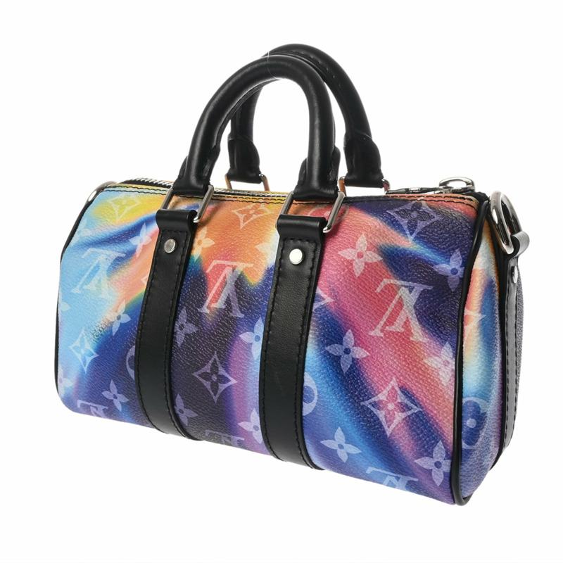 路易威登 Monogram Sunset Keepall XS 多色 M80953 男女通用帆布手提包，A級，二手，Ginzo-2
