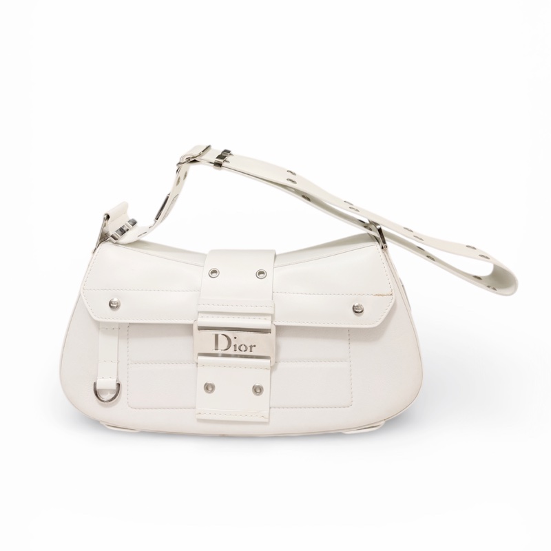 🍒 Dior 白色金屬扣肩背包/Y2K 款 2F251225-2-2