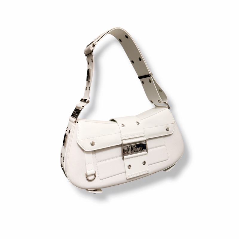 🍒 Dior 白色金屬扣肩背包/Y2K 款 2F251225-2-5