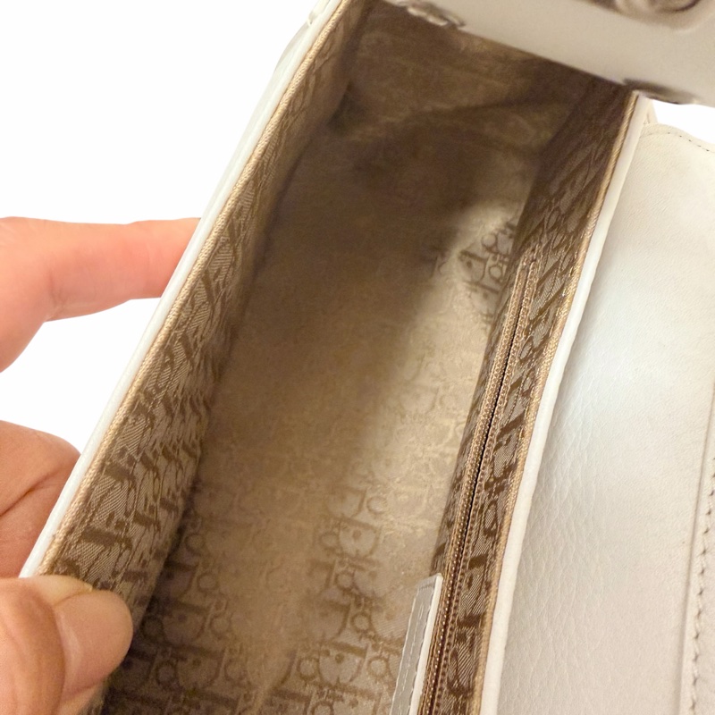 🍒 Dior 白色金屬扣肩背包/Y2K 款 2F251225-2-12