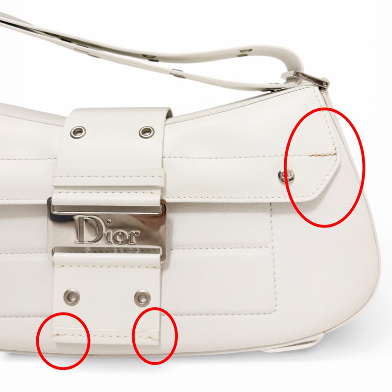 🍒 Dior 白色金屬扣肩背包/Y2K 款 2F251225-2-23
