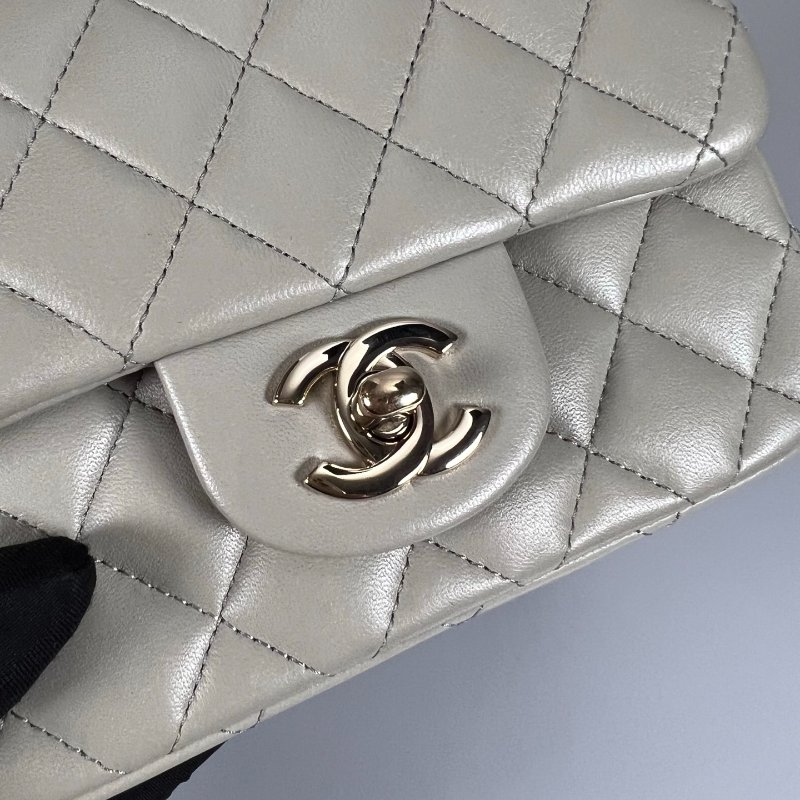 CHANEL CF17 鼠尾草綠方胖 A35200/晶片款-5