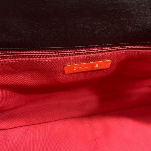 東區正精品㊣CHANEL 19 AS1161 香奈兒黑色大菱格紋小羊皮金銀鍊肩背包手提包中號 30CM RZ6114-1