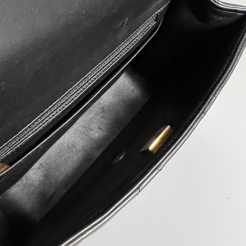 CHANEL CF 大MINI 季節款 羊皮黑AS3850/晶片款-6