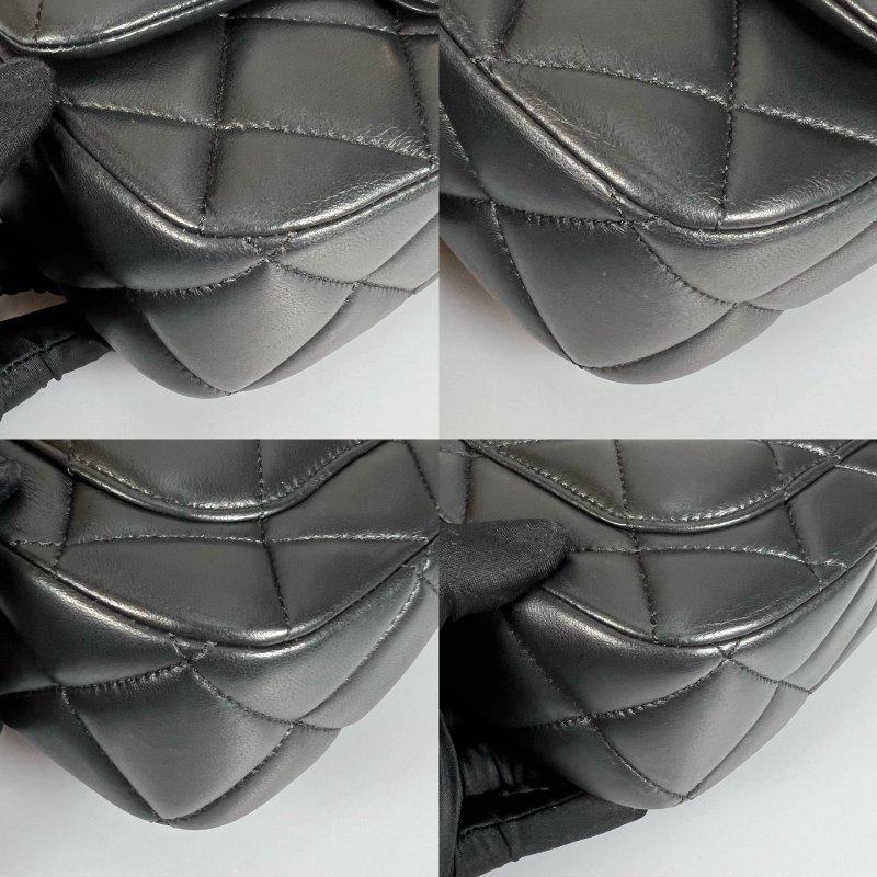 CHANEL CF 大MINI 季節款 羊皮黑AS3850/晶片款-9