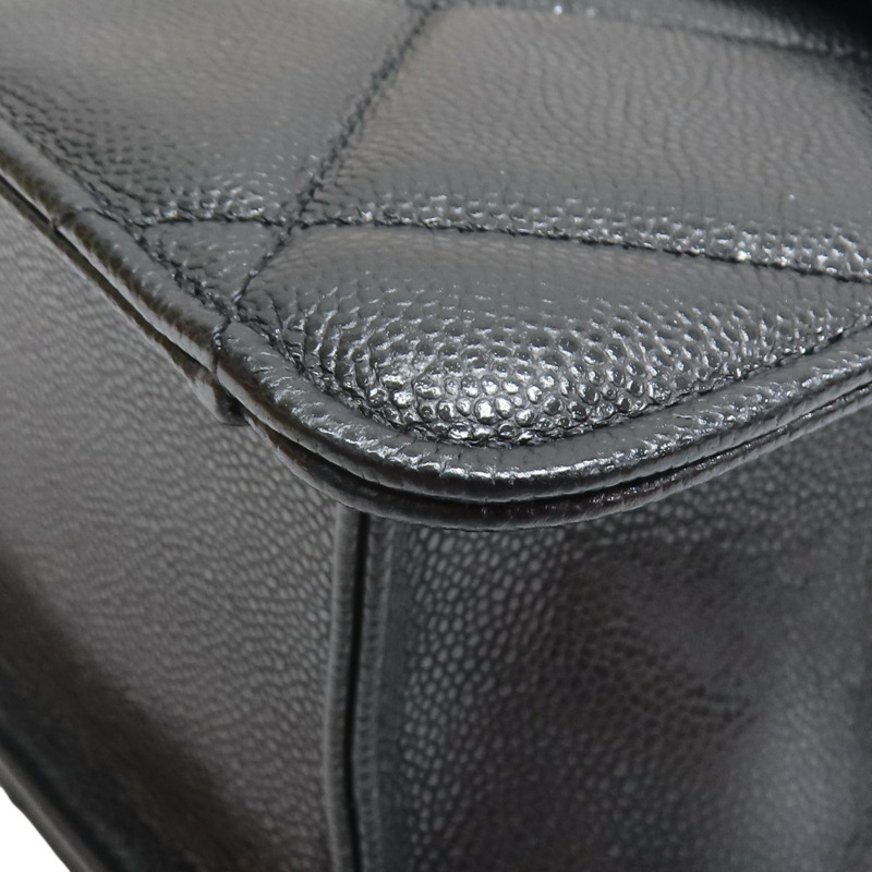 黑色 荔枝紋 牛皮 鏈帶 手提包【CHANEL 香奈兒】-12