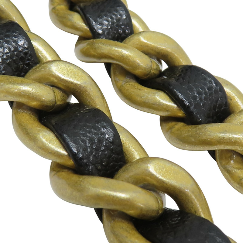 黑色 荔枝紋 牛皮 鏈帶 手提包【CHANEL 香奈兒】-17