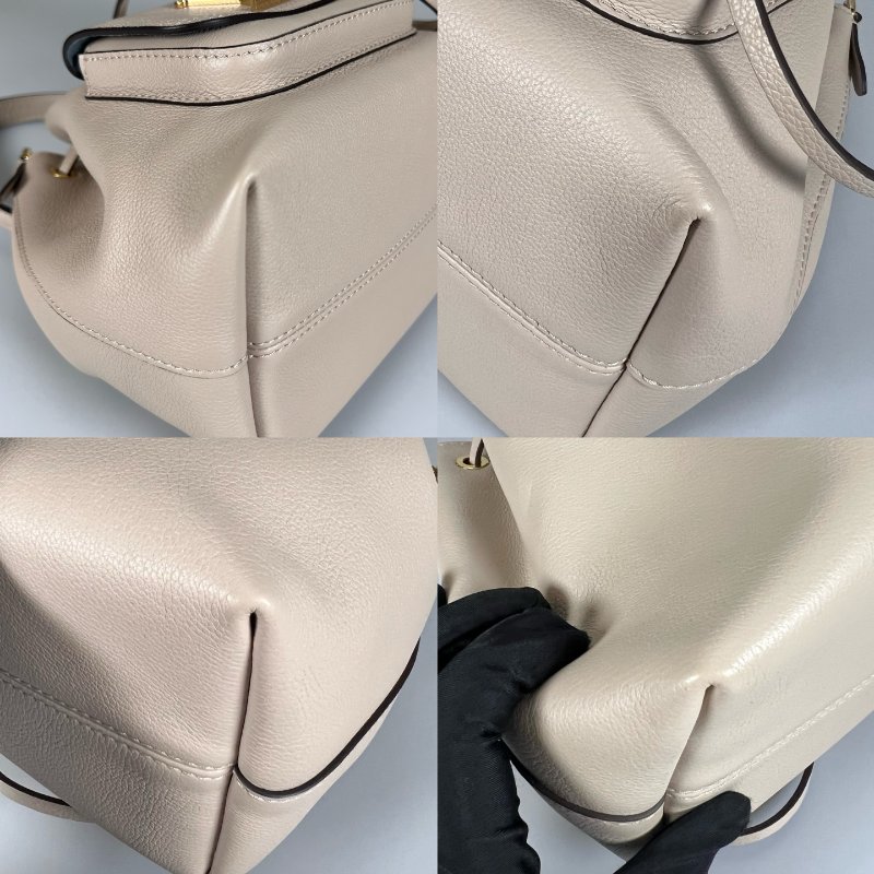 全新品 LV M57688/晶片款 膚色LOCKME 水桶包-11
