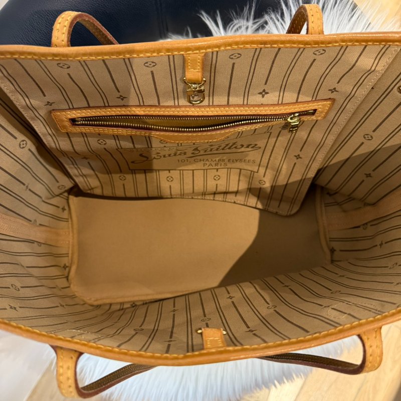 LV Neverfull mm 經典老花購物袋-3