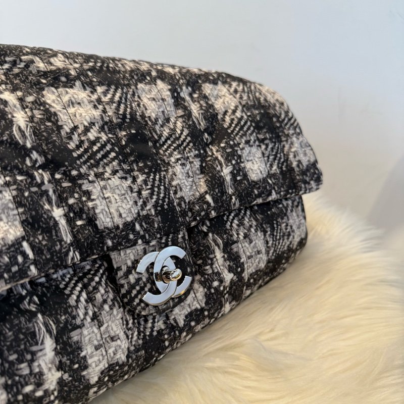 香奈兒 CHANEL 仿編織布面肩背包 +內袋-1