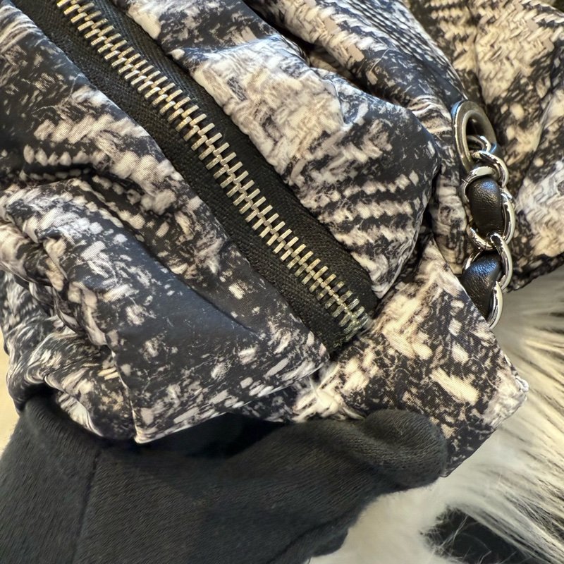 香奈兒 CHANEL 仿編織布面肩背包 +內袋-6