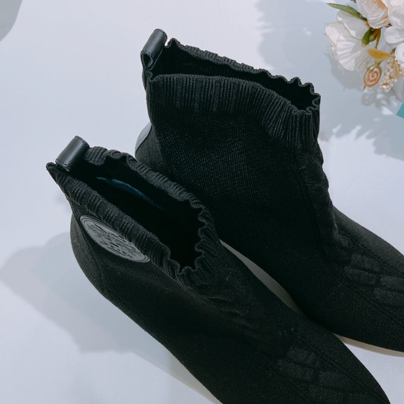 TW4598 Hermes愛馬仕 襪筒靴 黑色 6cm高跟 Volver 60 Ankle Boot Black 37Size-8