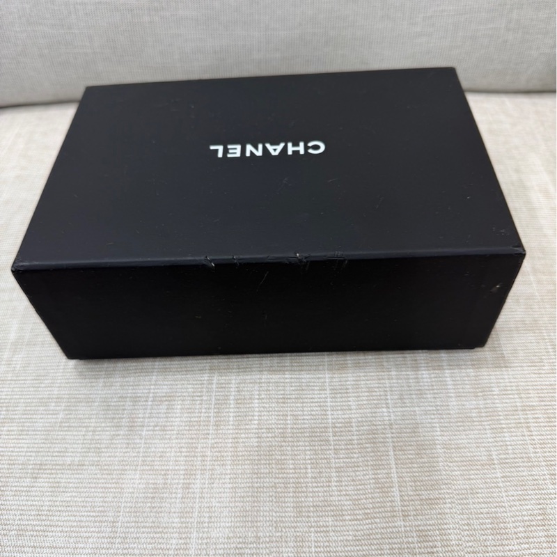香奈兒 Chanel boy mini 三折短夾荔枝牛皮黑銀-17