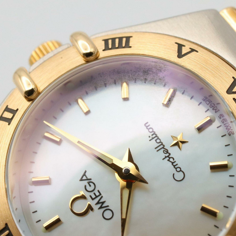 歐米茄星座系列迷你腕錶，18K黃金及不鏽鋼材質，女士款，白金款，1362.70-8