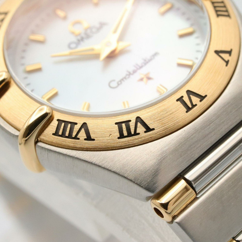 歐米茄星座系列迷你腕錶，18K黃金及不鏽鋼材質，女士款，白金款，1362.70-9