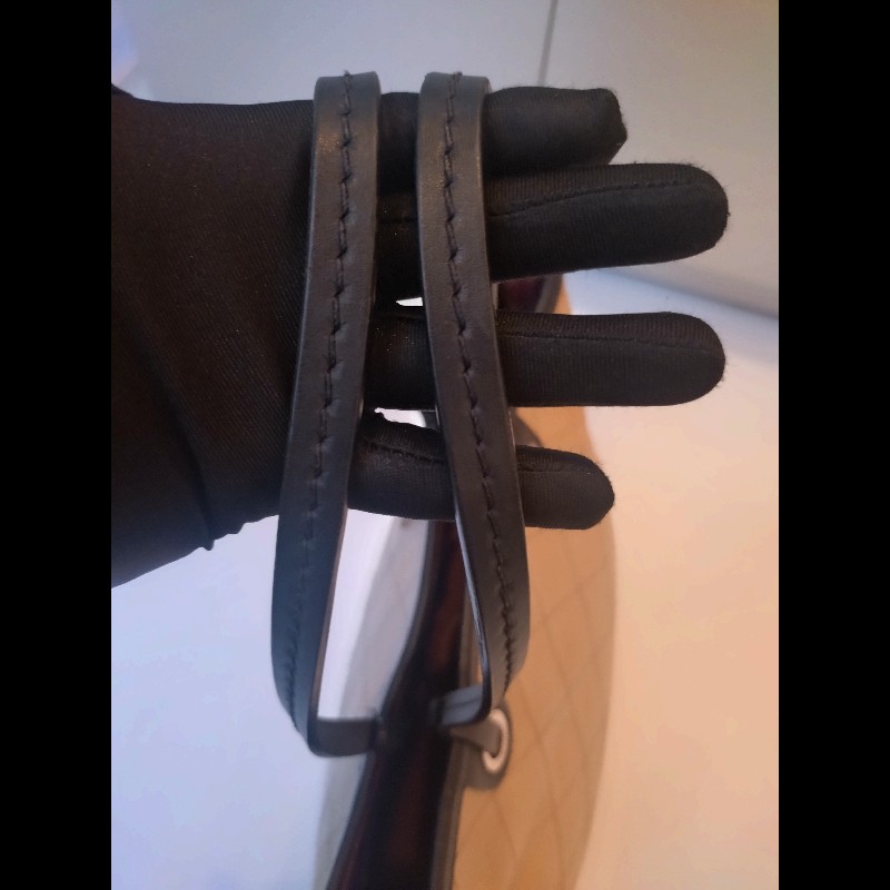 Chanel 黑肩帶淺灰皮革大托特包-27