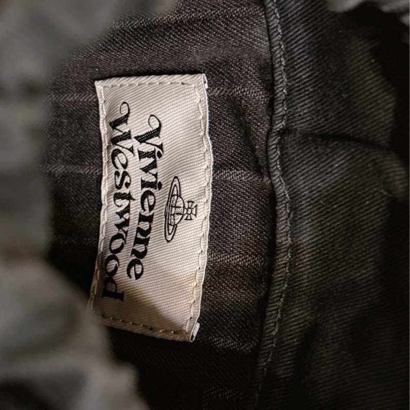 VivienneWestwood 黑色 鱷魚紋 真皮 水桶包 中號-10