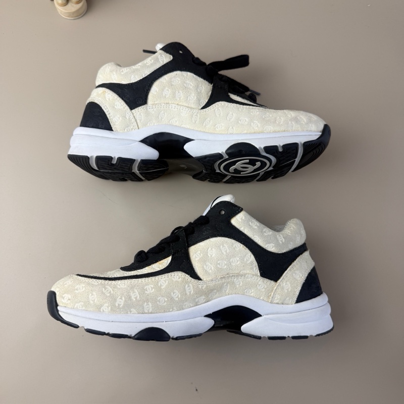 CHANEL/香奈兒 黑白熊貓滿印運動鞋 36碼 99新 品相完美-3