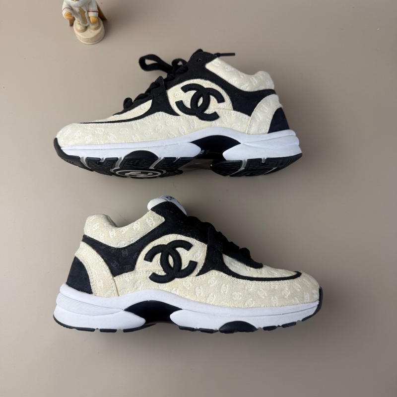 CHANEL/香奈兒 黑白熊貓滿印運動鞋 36碼 99新 品相完美-4