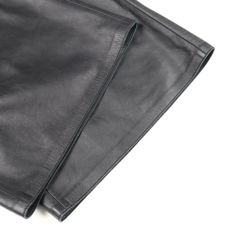 LOEWE Anagram 女士黑色皮革七分褲 #XS 二手-4