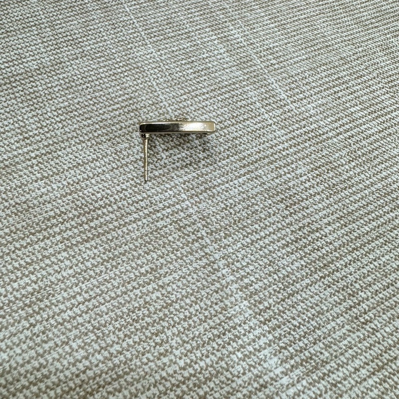 香奈兒 Chanel經典LOGO方形金色水 鑽耳釘 耳環-13