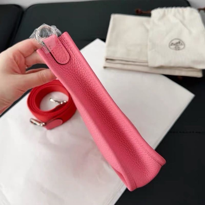 🌈Hermes💗Mini Evelyne💗唇膏粉銀扣🌟99.5新🌟全套有單🌟Stamp W🌟TC皮🌟-4