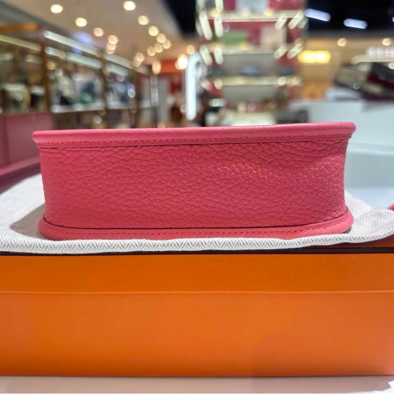 🌈Hermes💗Mini Evelyne💗唇膏粉銀扣🌟99.5新🌟全套有單🌟Stamp W🌟TC皮🌟-7