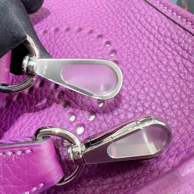 🌈Hermes💜Mini Evelyne💜P9海葵紫銀扣 💜全新未使用🌟Stamp Z🌟TC皮🌟-1