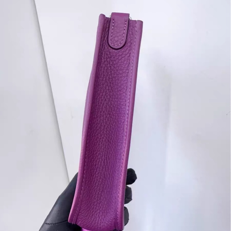 🌈Hermes💜Mini Evelyne💜P9海葵紫銀扣 💜全新未使用🌟Stamp Z🌟TC皮🌟-7