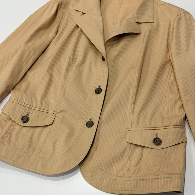 BURBERRY 倫敦 直條紋彈性西裝外套(內格紋）-4