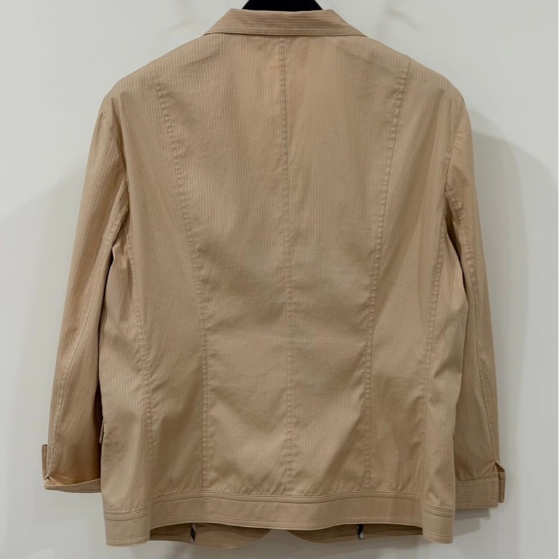BURBERRY 倫敦 直條紋彈性西裝外套(內格紋）-2