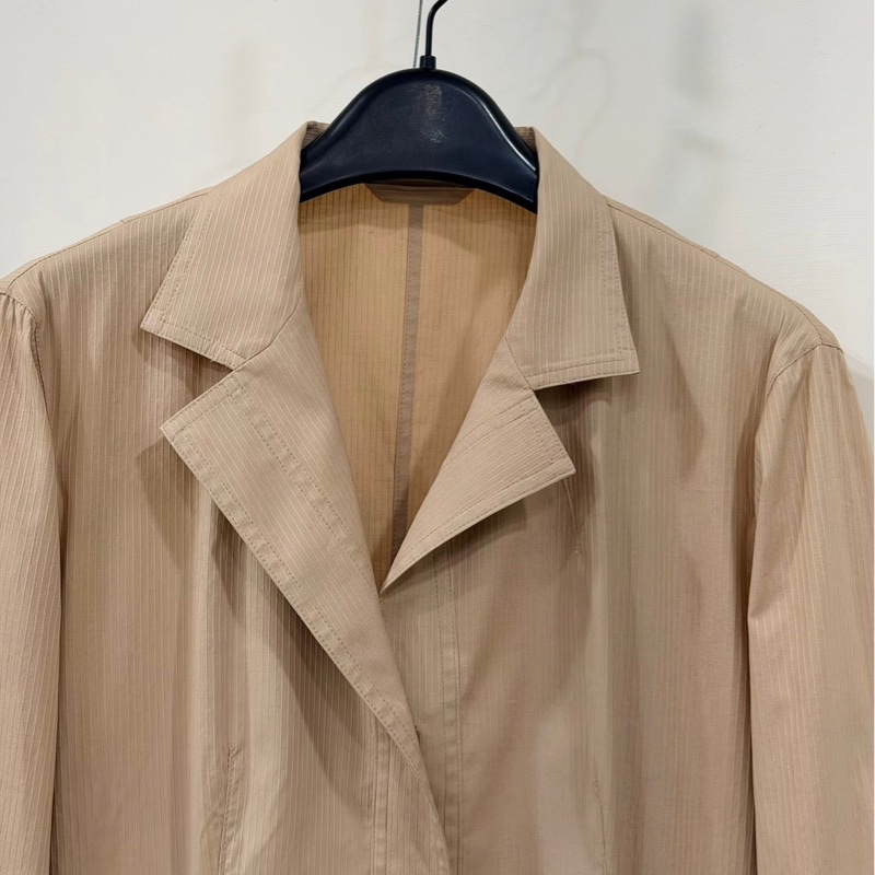 BURBERRY 倫敦 直條紋彈性西裝外套(內格紋）-3