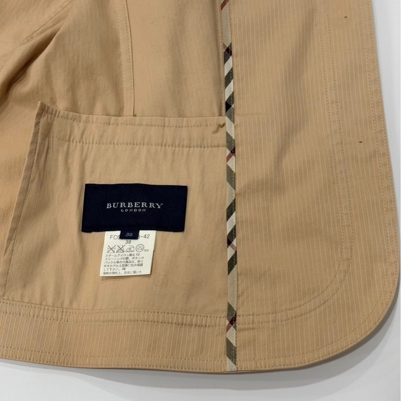 BURBERRY 倫敦 直條紋彈性西裝外套(內格紋）-9
