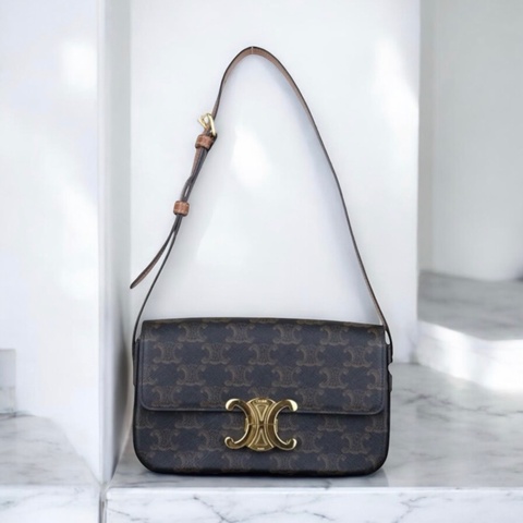 「JL精品代購」98新 CELINE Triomphe凱旋門 肩背包