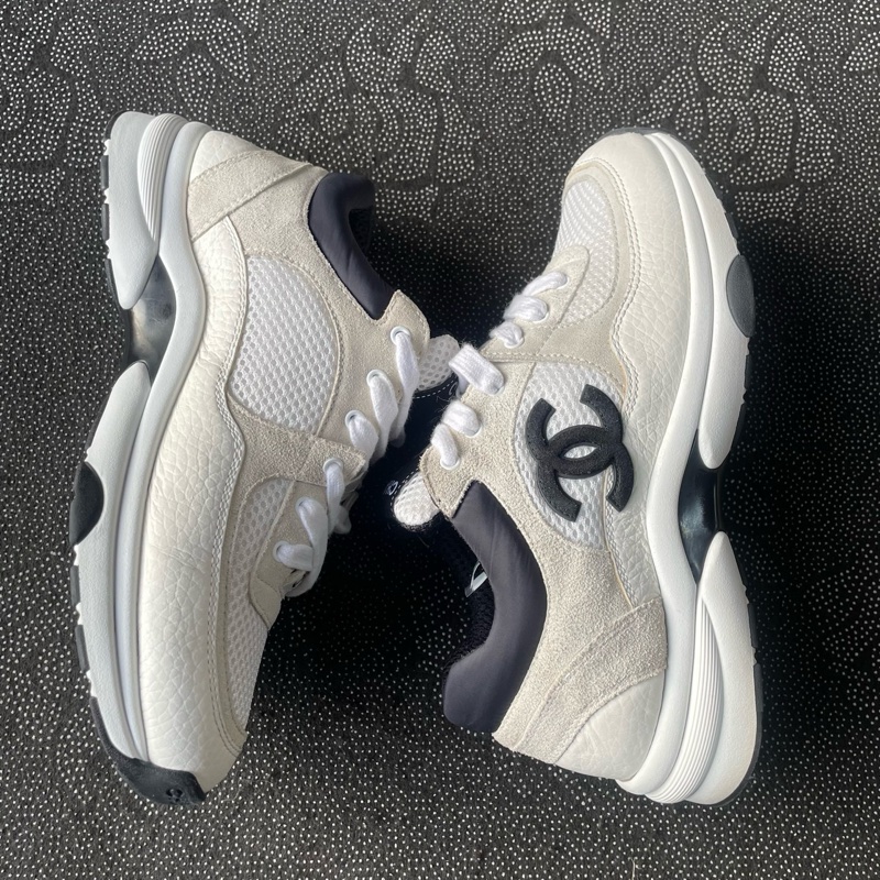 02070 chanel黑白運動鞋37碼無盒，成色好 97新，磨損小，鞋標掉了一隻不影響鑒定-7