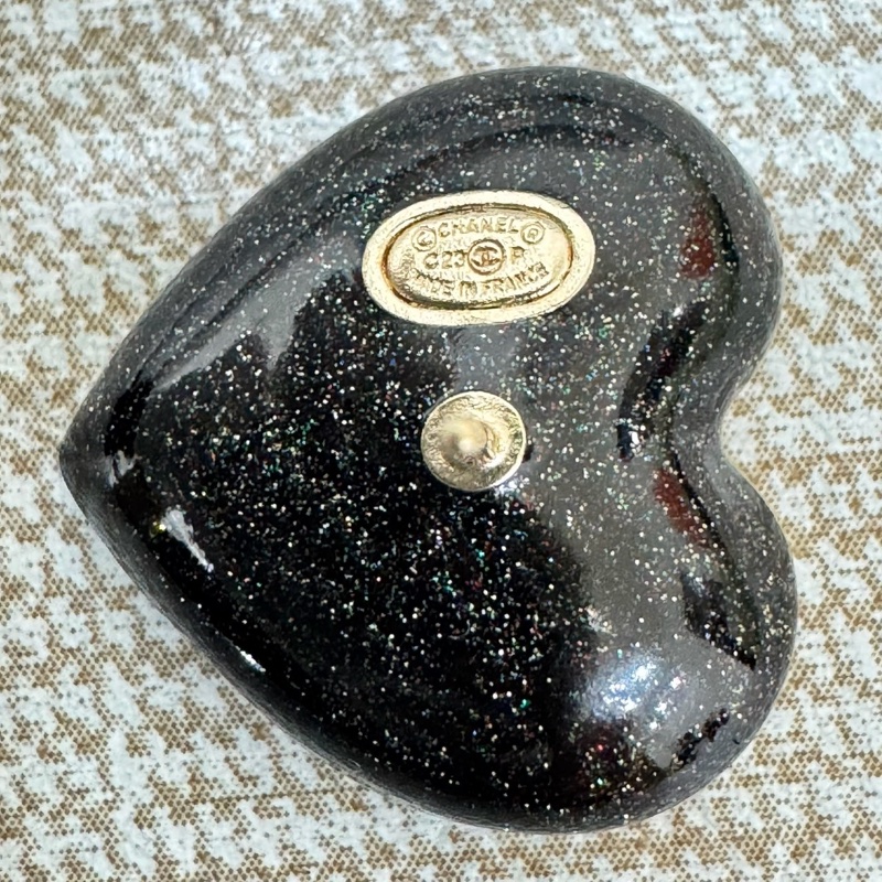 Chanel 香奈兒 漸變水鑽愛 心耳釘 耳環-10