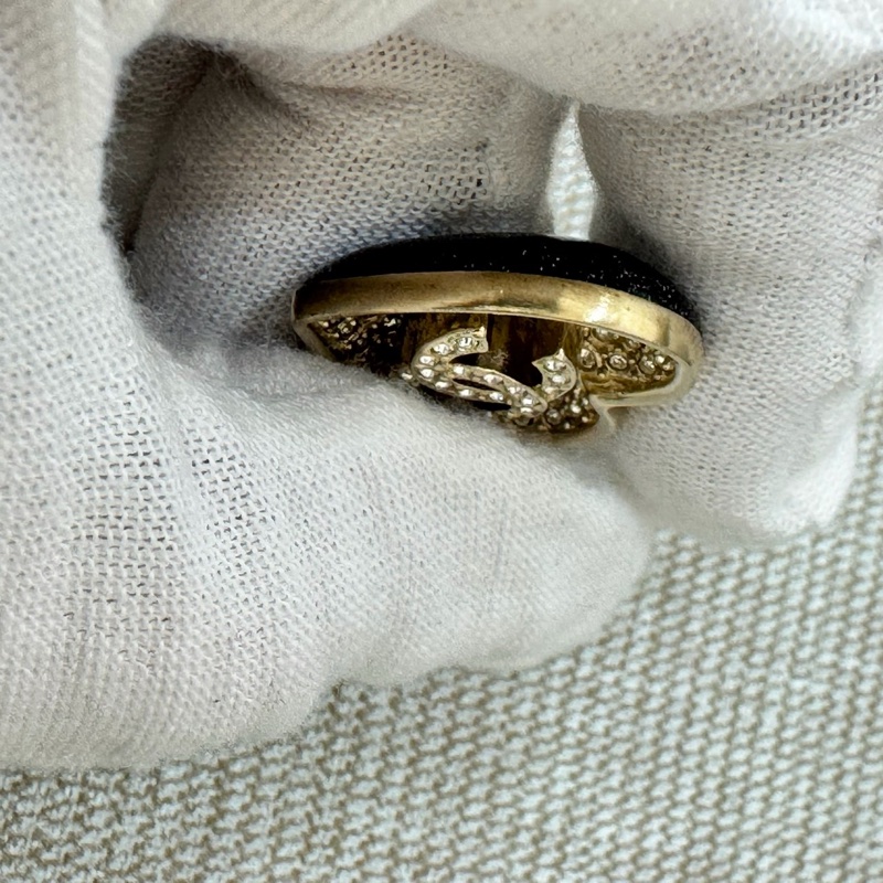 Chanel 香奈兒 漸變水鑽愛 心耳釘 耳環-13