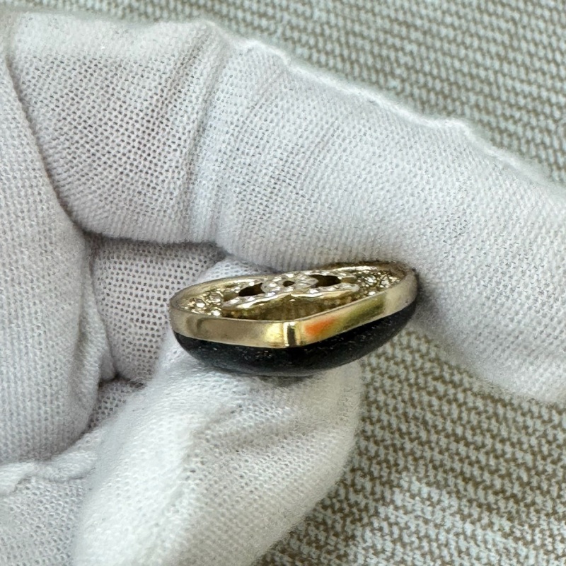 Chanel 香奈兒 漸變水鑽愛 心耳釘 耳環-15