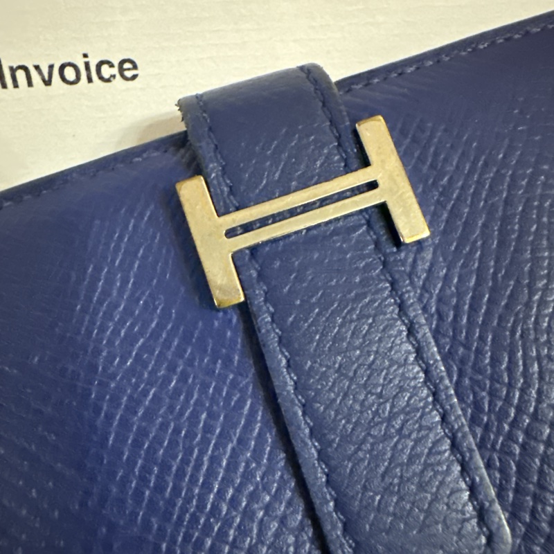 Hermes Bearn wallet 731236 電光藍長夾-1