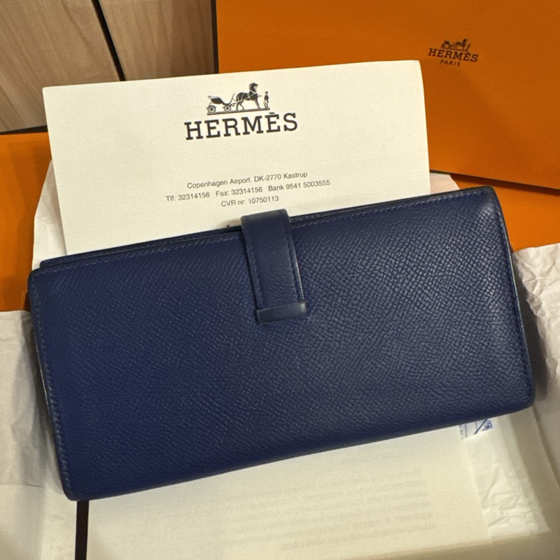 Hermes Bearn wallet 731236 電光藍長夾-6