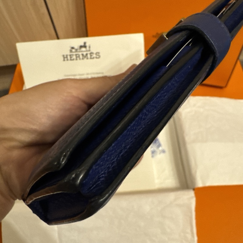 Hermes Bearn wallet 731236 電光藍長夾-14