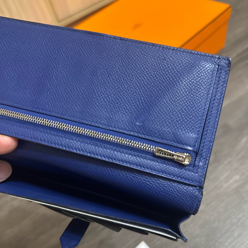 Hermes Bearn wallet 731236 電光藍長夾-29