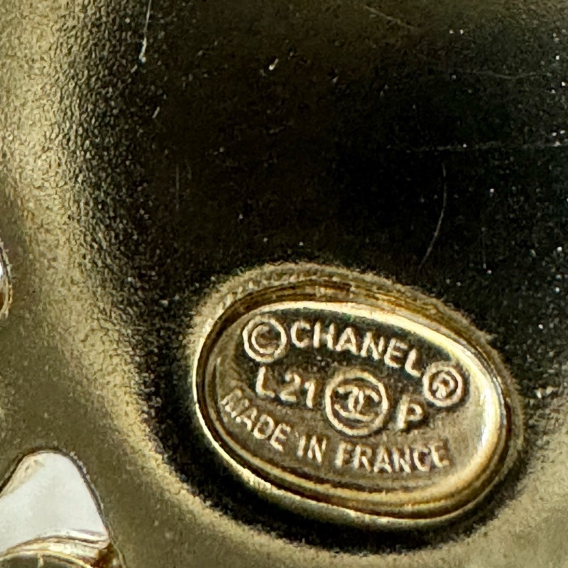 Chanel 宮廷風菱形雙C LOGO 満鑽耳釘耳環-26