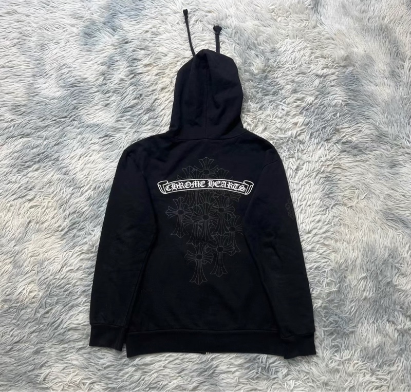 ✨Chrome Hearts 暗紋 十字架 黑色外套-1