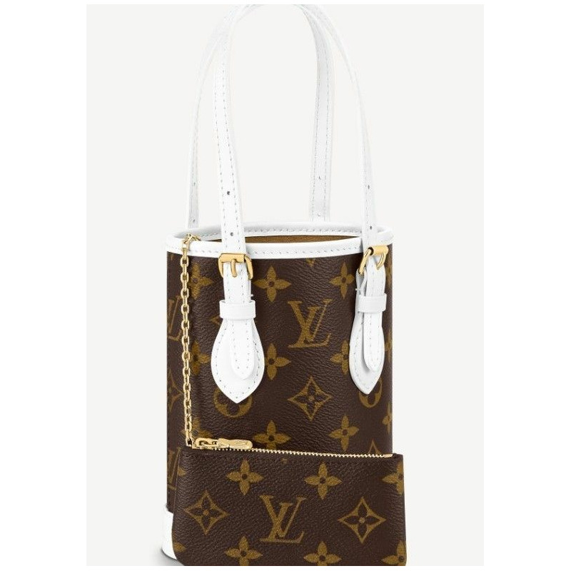 LOUIS VUITTON Monogram Nano Bucket 斜背包-4