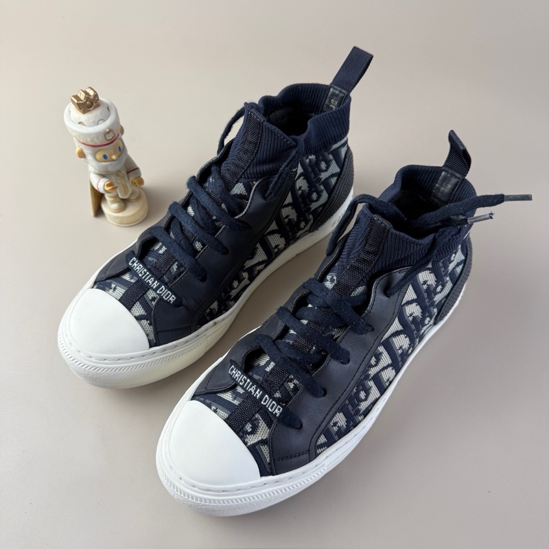 DIOR/迪奧 白藍滿印DR刺繡休閒鞋 39碼 90新 正常使用痕跡 YLP4243。-0
