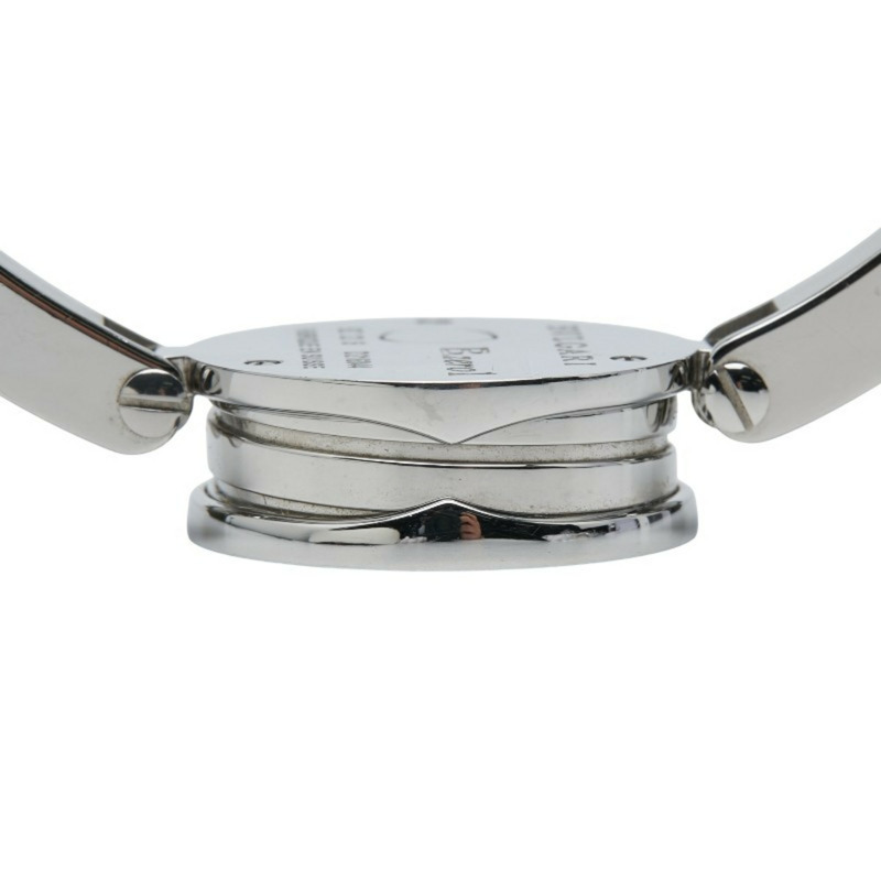 寶格麗 B-ZERO1 12P 鑲鑽藍色錶盤腕錶 BZ22S 石英不鏽鋼女錶-4