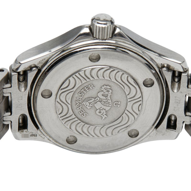 歐米茄海馬系列腕錶 6501 827 石英藍盤不鏽鋼女錶-3