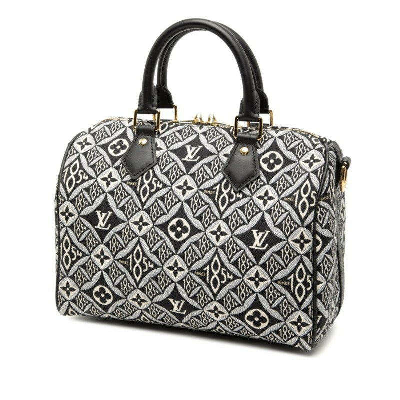 路易威登 Monogram Jacquard Speedy Bandouliere 25 Since 1854 手提包/肩背包 2WAY M45769 黑色帆布皮革 女士 LOUIS VUITTON-1